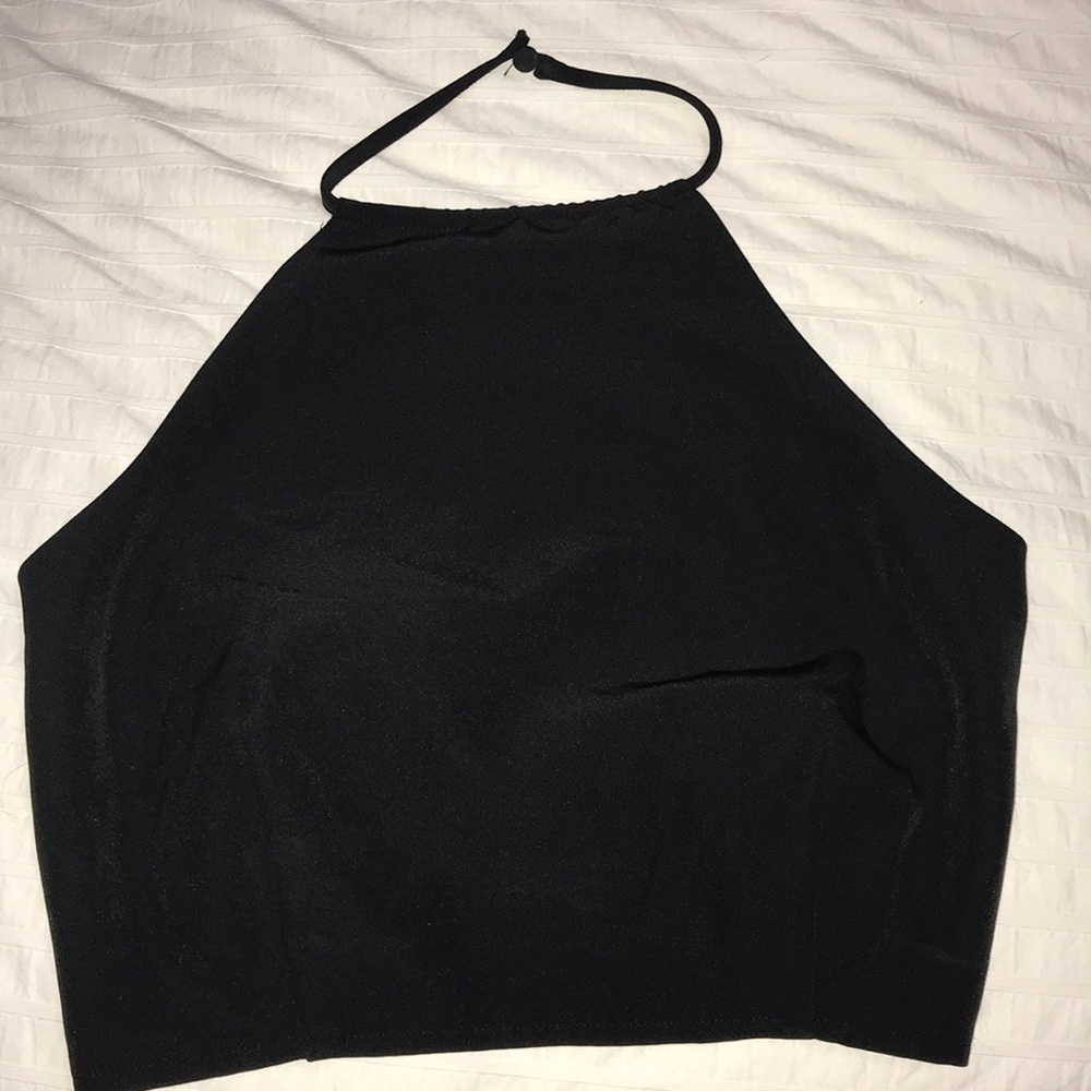 Tobi’s Cropped Open Back Halter Tank Top - Picture 1 of 3